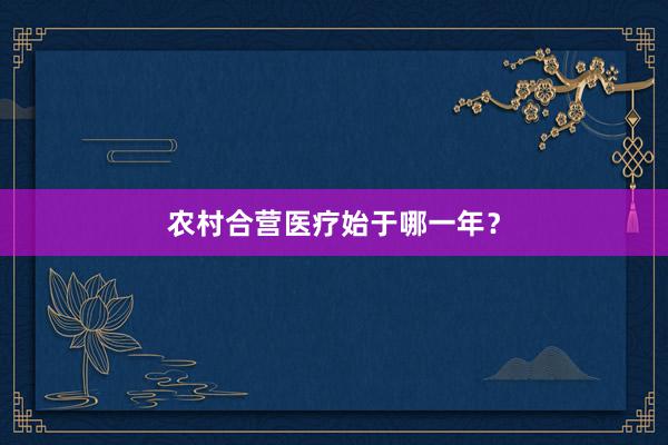 农村合营医疗始于哪一年？